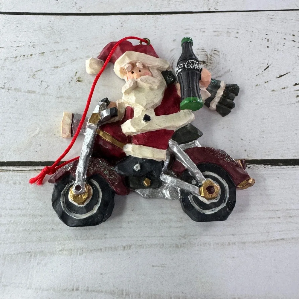 Vtg Coca-Cola‎ Christmas Ornament Lot 8pc Santa Polar Bear Truck Vending Machine